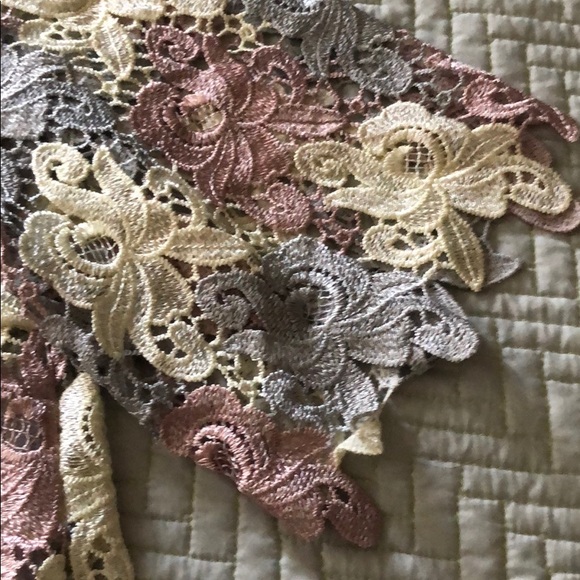 2 LEFT! GRAY MAUVE LACE CROCHET TOP & CAMI - Picture 7 of 8